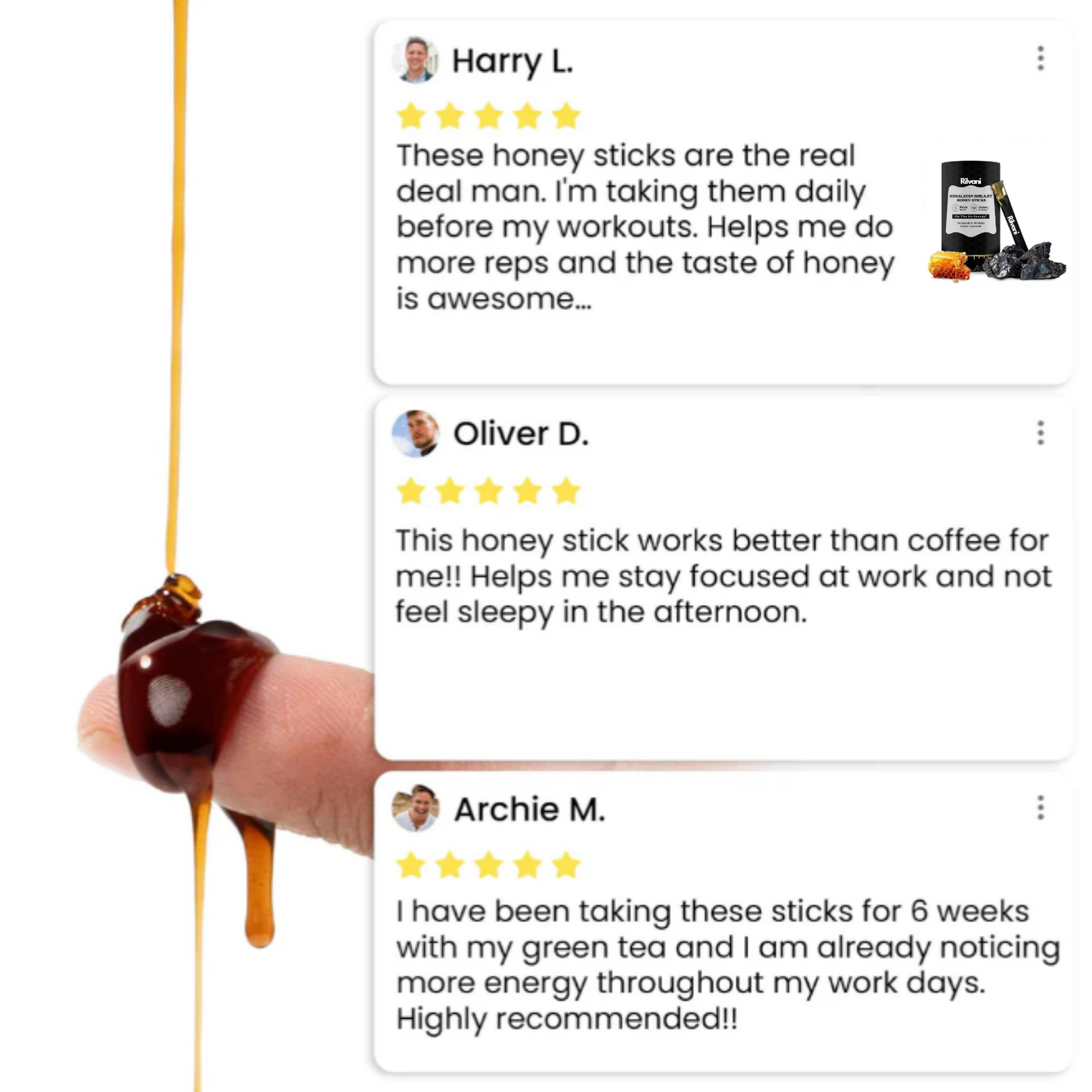 GOLD+ Shilajit Honey Sticks