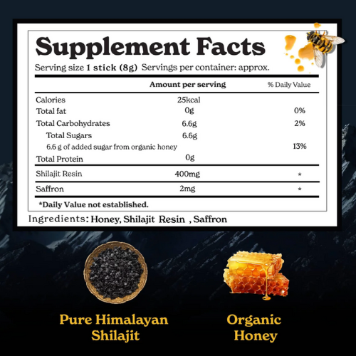 GOLD+ Shilajit Honey Sticks