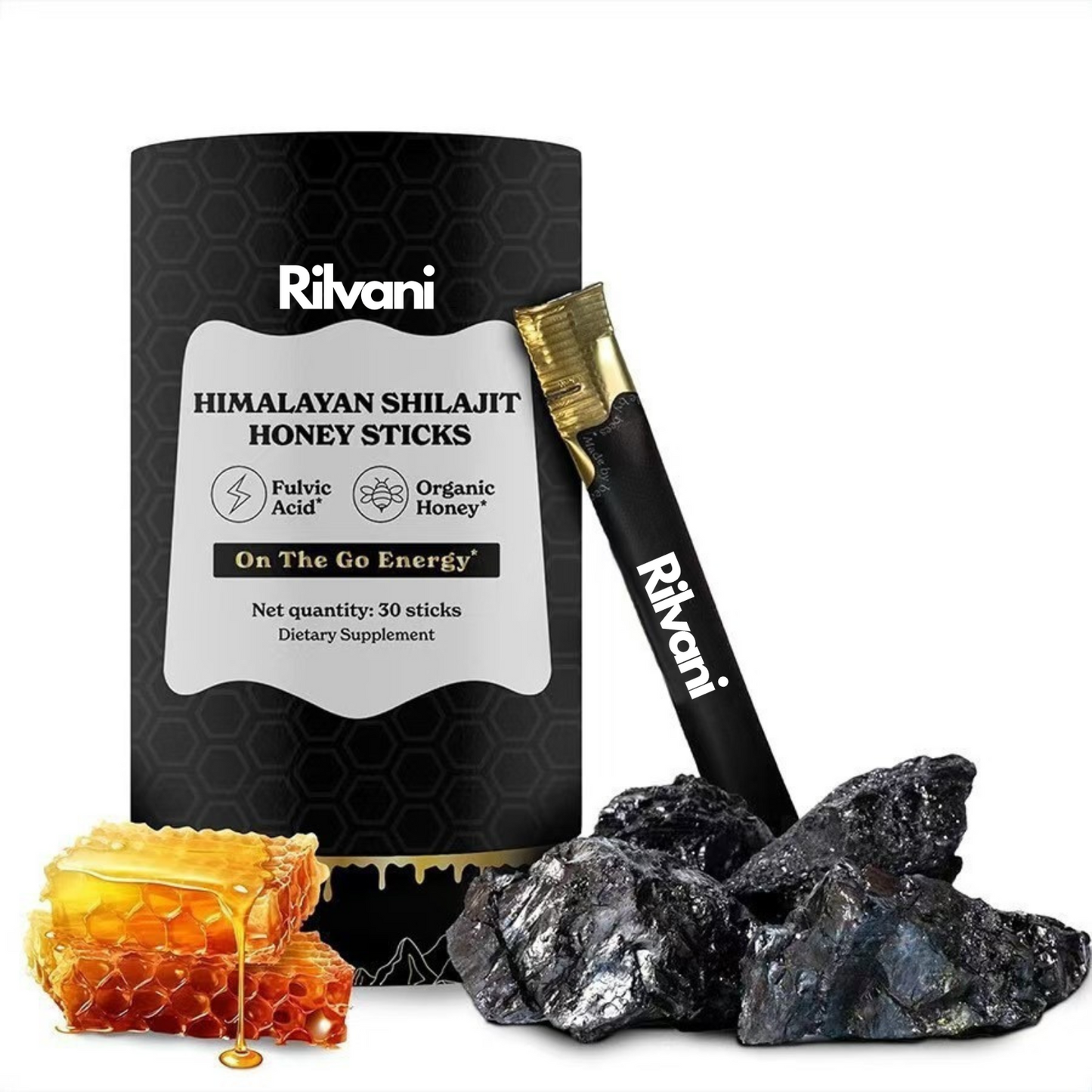 GOLD+ Shilajit Honey Sticks