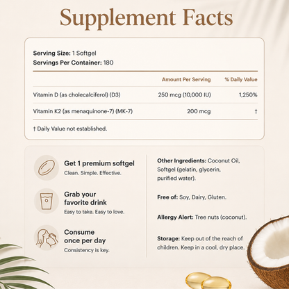 Vitamin D3 & K2 Softgels