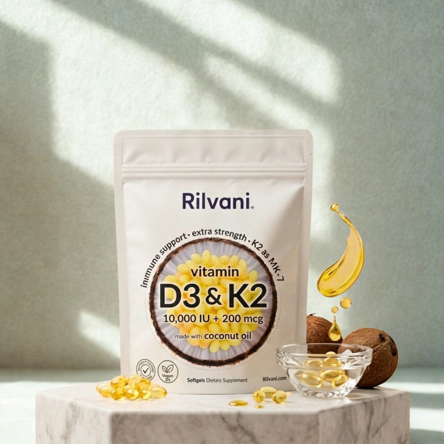Vitamin D3 & K2 Softgels